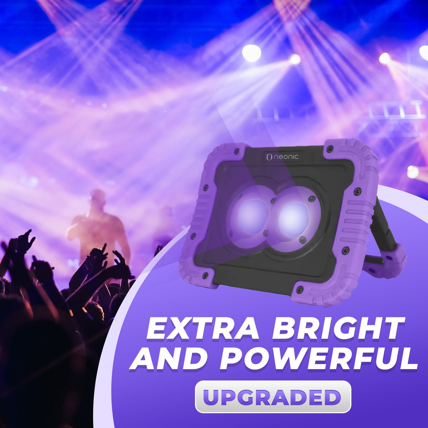 UPGRADED 30 WATTS Neonic Rechargeable UV LED Blacklight